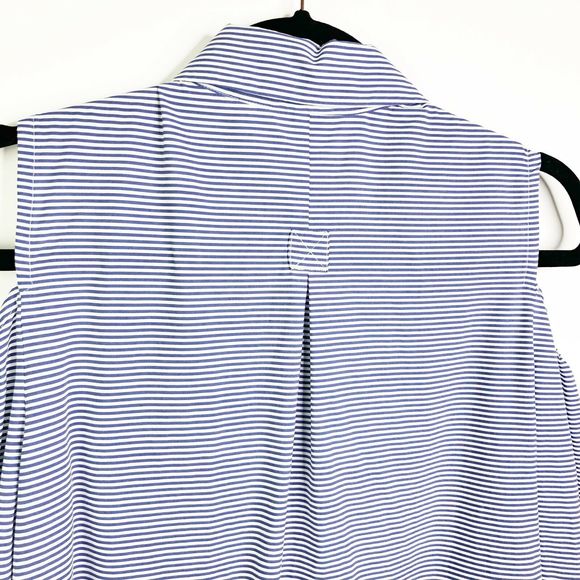 Soft Surroundings Bristol Striped Cold Shoulder Tunic Top Blue White Size Small - Picture 6 of 9